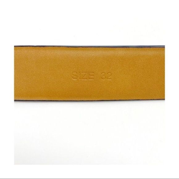 Dockers Black Tan Leather Belt Size 32 - Picture 2 of 7